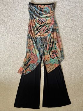 Vintage Janine strapless jumpsuit Small Janine London Paris New York boho hippie